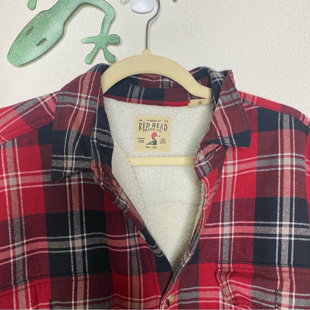 Sherpa Lined Dad Flannel Shacket - image 7